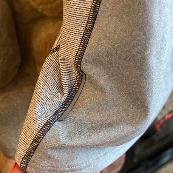 Lucy gray and white striped running athletic yoga tank top. - Picture 3 of 5